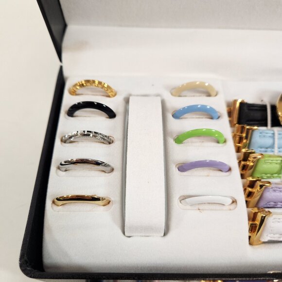 JAS E.T.C. Interchangeable Bezel & Strap Watch Set Like New Womens - Picture 5 of 11